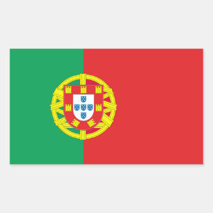 Portugiesische Flagge Rechteckiger Aufkleber