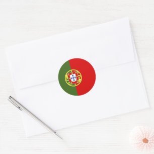 Portugiesische Flagge Runder Aufkleber