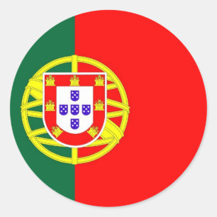 Portugiesische Flagge Runder Aufkleber