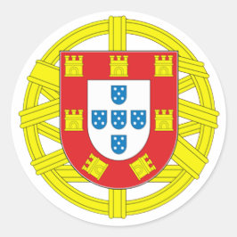 portugiesische Flagge Runder Aufkleber