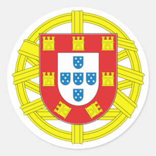 portugiesische Flagge Runder Aufkleber