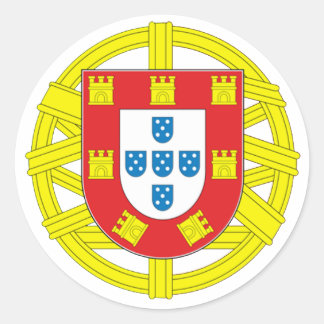 portugiesische Flagge Runder Aufkleber