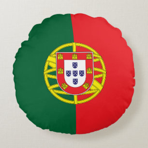 portugiesische Flagge Rundes Kissen