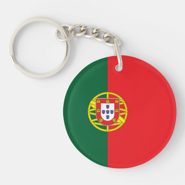 portugiesische Flagge Schlüsselanhänger (Vorderseite)
