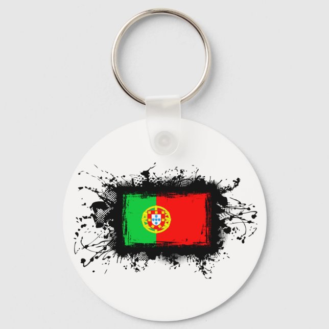 portugiesische Flagge Schlüsselanhänger (Vorderseite)