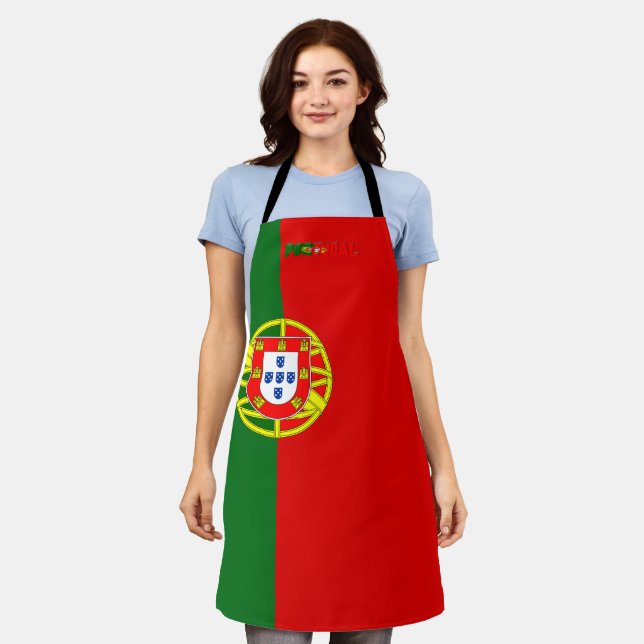 Portugiesische Flagge Schürze (Getragen)