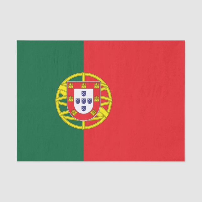 portugiesische Flagge Seidenpapier (Vorderseite)