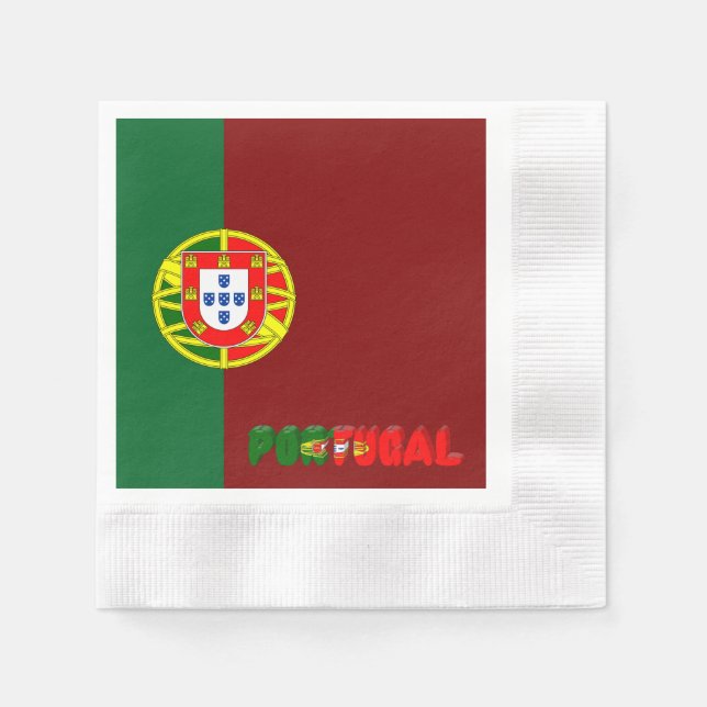 Portugiesische Flagge Serviette (Vorderseite)