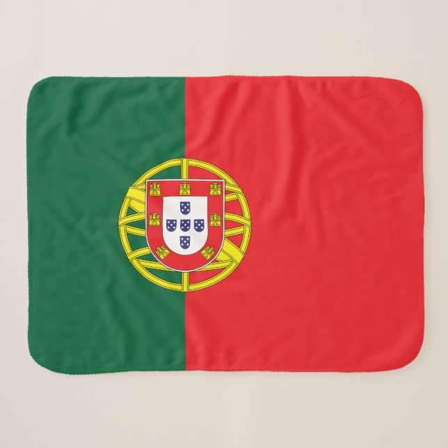 portugiesische Flagge Sherpadecke (Vorderseite (Horizontal))