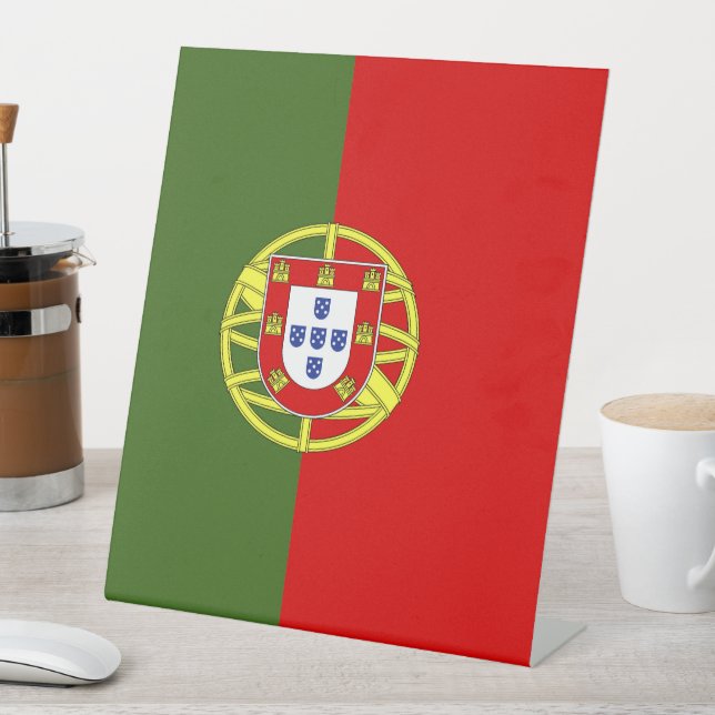 Portugiesische Flagge Sockelschild (In Situ)