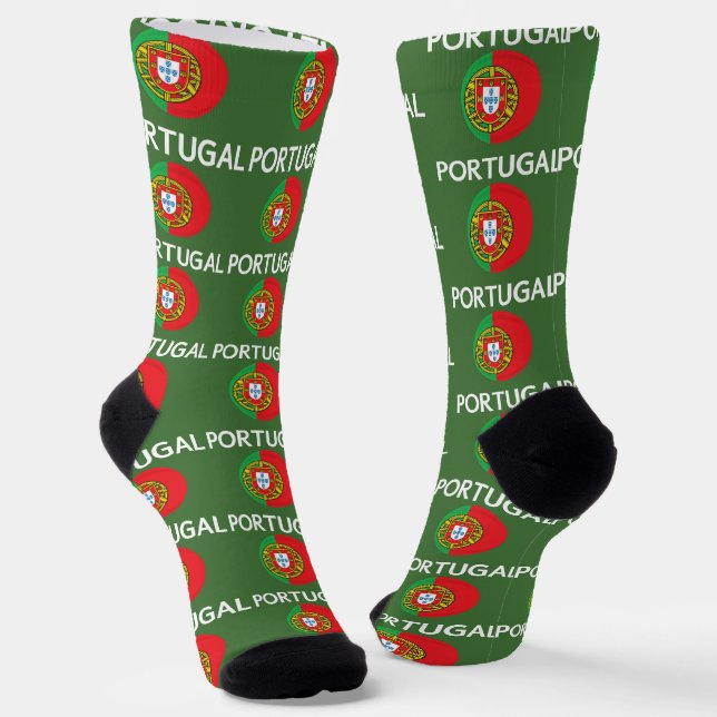 Portugiesische Flagge Socken (Gewinkelt)