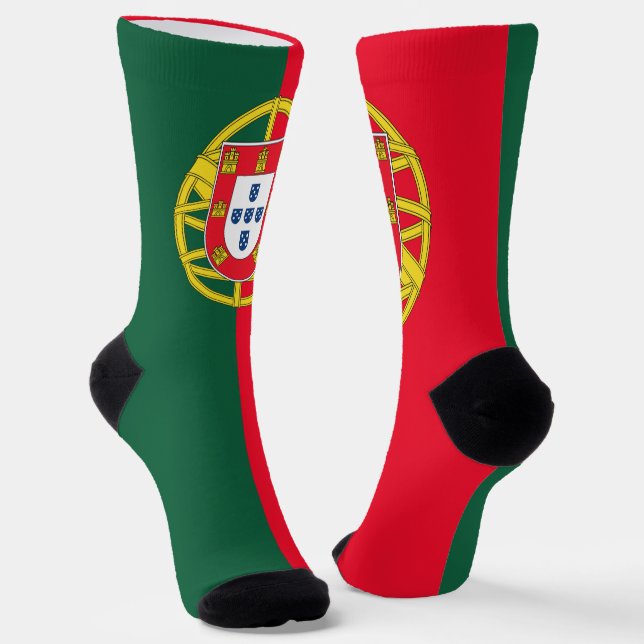 Portugiesische Flagge Socken (Gewinkelt)