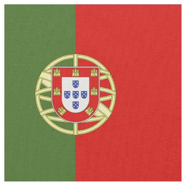 Portugiesische Flagge Stoff (Nahaufnahme)