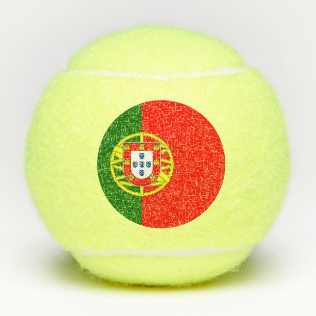 portugiesische Flagge Tennisbälle (Vorderseite)