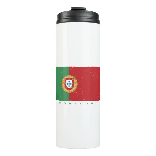 portugiesische Flagge Thermosbecher (Vorderseite)