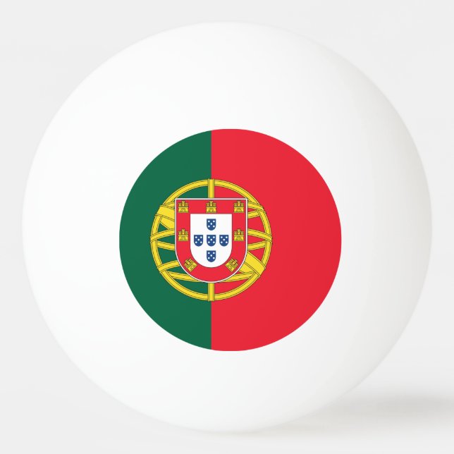 Portugiesische Flagge Tischtennisball (Rückseite)