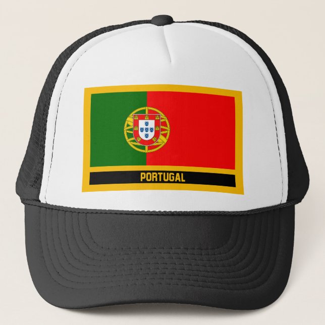portugiesische Flagge Truckerkappe (Vorderseite)