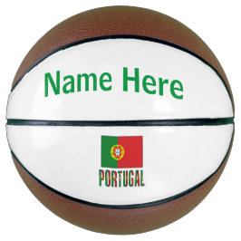 Portugiesische Flagge und Portugal Personalisiert Basketball