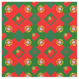 Portugiesische Flagge und Portugal Trendy Fabric M Stoff