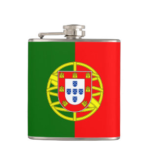 Portugiesische Flagge / Urlaub Portugal / Sportfan Flachmann