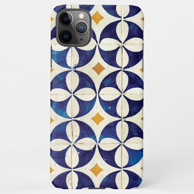 Portugiesische Flies - Azulejo-Muster iPhone Hülle (Rückseite)