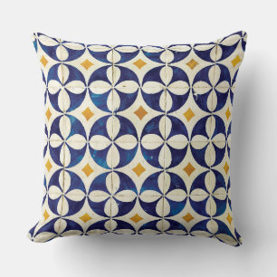 Portugiesische Flies - Azulejo-Muster Kissen