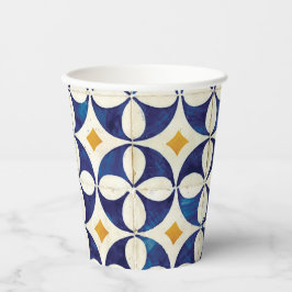Portugiesische Flies - Azulejo-Muster Pappbecher