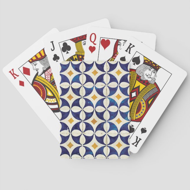 Portugiesische Flies - Azulejo-Muster Spielkarten (Rückseite)