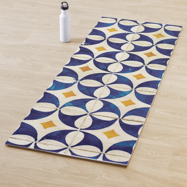 Portugiesische Flies - Azulejo-Muster Yogamatte (Beispiel)