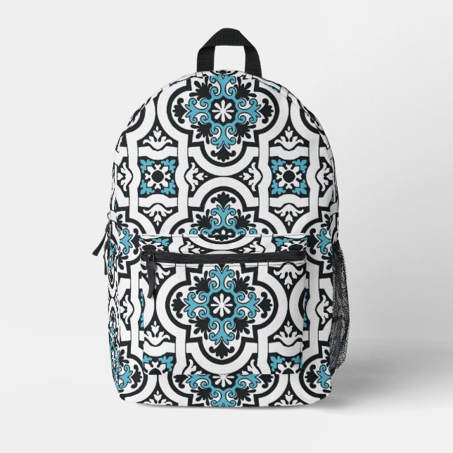 Portugiesische Fliese Bedruckter Rucksack (Vorderseite)