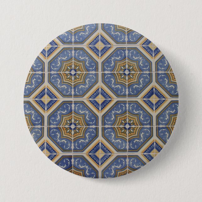 Portugiesische Fliese Button (Vorderseite)
