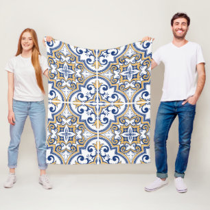 Portugiesische Fliesen 1 Fleecedecke