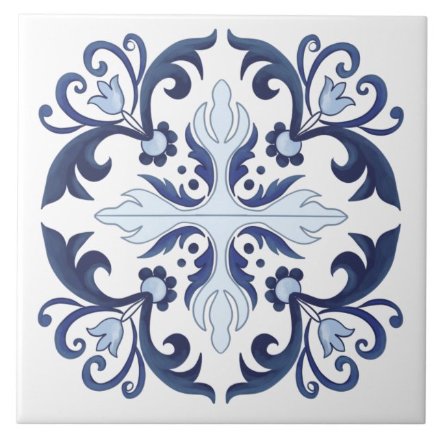 Portugiesische Fliesen, Azulejo  Fliese (Vorderseite)