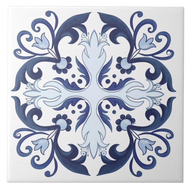 Portugiesische Fliesen, Azulejo-Keramik Fliese (Vorderseite)