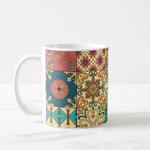 Portugiesische Fliesen: Azulejo Stil nahtlos Muste Kaffeetasse