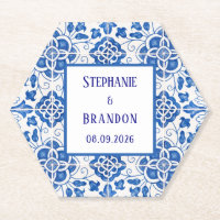 Portugiesische Fliesen Blaue Mittelmeer-Hochzeit