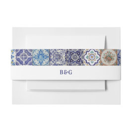 Portugiesische Fliesen-Gastgeschenk Hochzeit Einladungsbanderole