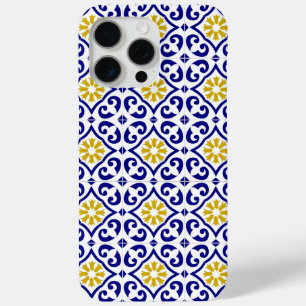 Portugiesische Fliesen Mittelmeer Blau Blumenmuste Case-Mate iPhone Hülle