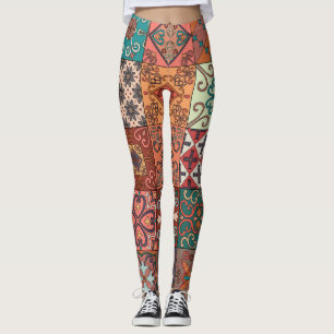 Portugiesische Fliesen: Talavera-Stil Azulejo. Leggings