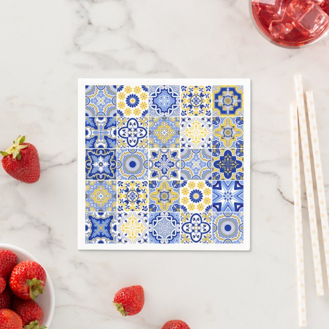 Portugiesische Fliesenmuster  Serviette (Beispiel)