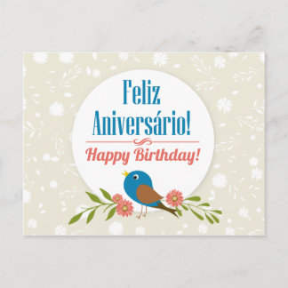 Portugiesische Geburtstagskarte Postkarte