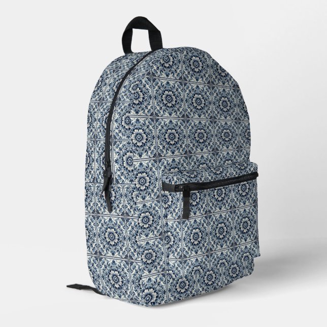 Portugiesische Gestaltung Bedruckter Rucksack (Rückseitige Ecke links)