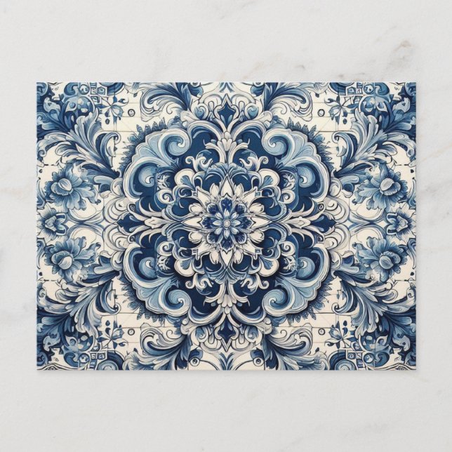 Portugiesische Gestaltung Postkarte (Vorderseite)