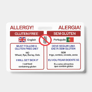 PORTUGIESISCHE Glutenfrei Reisekarte Allergie Ab Ausweis