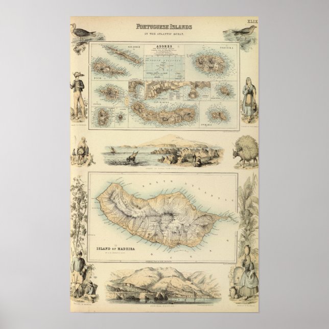 Portugiesische Inseln im Atlantik Poster (Vorne)