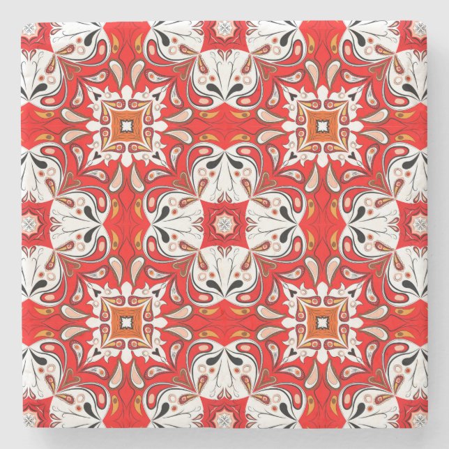 Portugiesische Keramik-Muster Steinuntersetzer (Vorderseite)