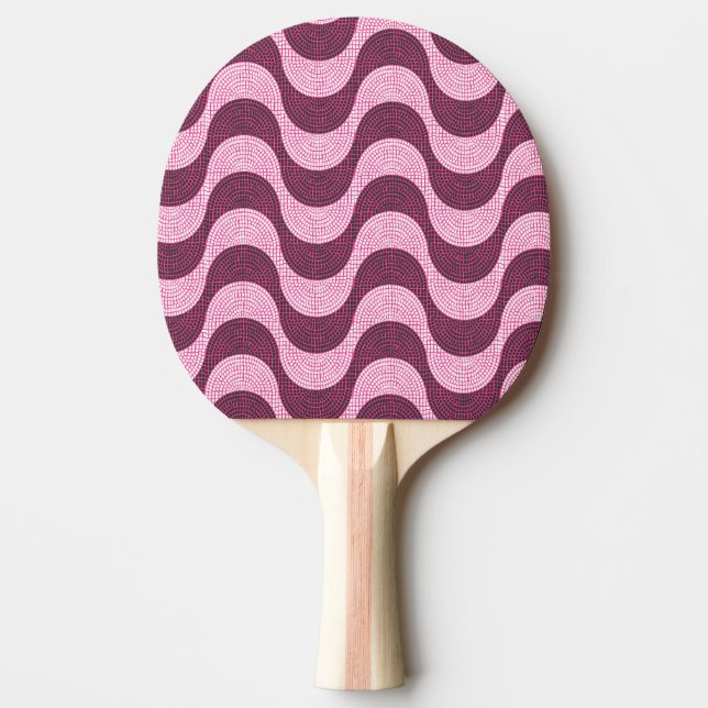 Portugiesische Kopfsteinwellen in modernem Rosa Tischtennis Schläger (Vorderseite)