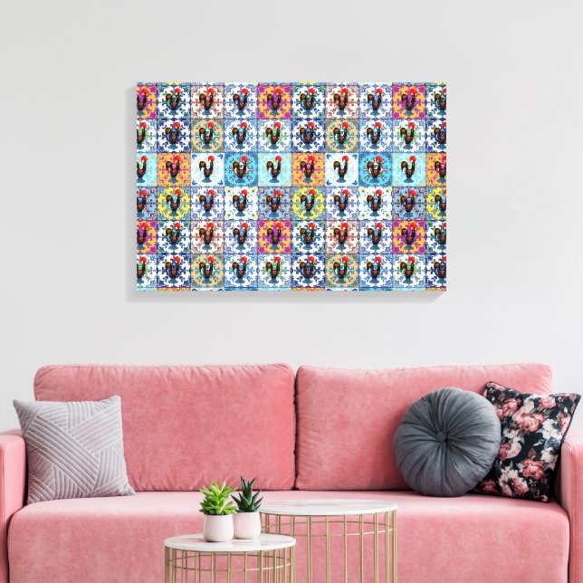 Portugiesische Kultur entwirft Poster Leinwanddruck (Insitu (Wohnzimmer))