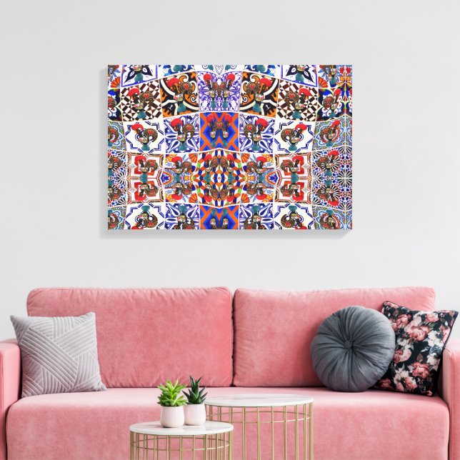 Portugiesische Kultur entwirft Poster Leinwanddruck (Insitu (Wohnzimmer))