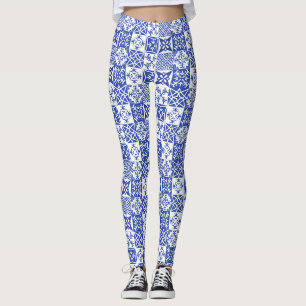 Portugiesische Leggings Azulejo-Fliesen im Stil vo